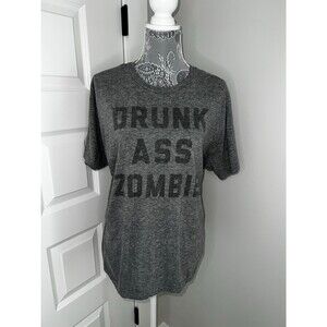 Buy Me Brunch Drunk A$$ Zombie Womens T-Shirt Gray Size XL Extra Large